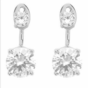 Send offers!! Sterling silver CZ jacket earrings